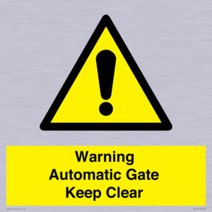 Warning Automatic Gate Keep Clear